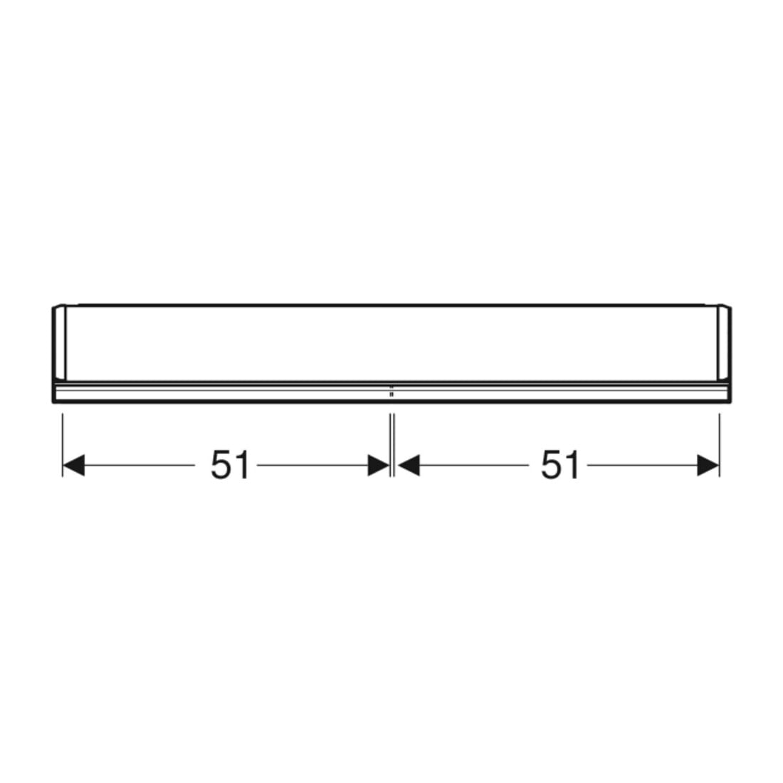 Geberit Armoire miroir One 105x90x15 cm, avec éclairage pb, avec N + ComL, 2 portes