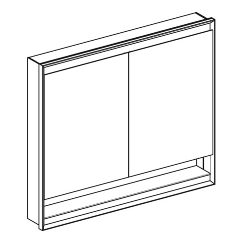 Geberit Armoire miroir One 105x90x15 cm, avec pb, avec N + ComL, 2 portes
