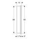 Geberit Armoire miroir One 105x90x15 cm, avec pb, avec N + ComL, 2 portes