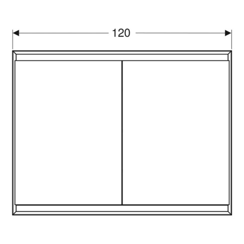 Geberit Armoire miroir One 120x90x15 cm, AL el, avec ComfortL, 2 portes