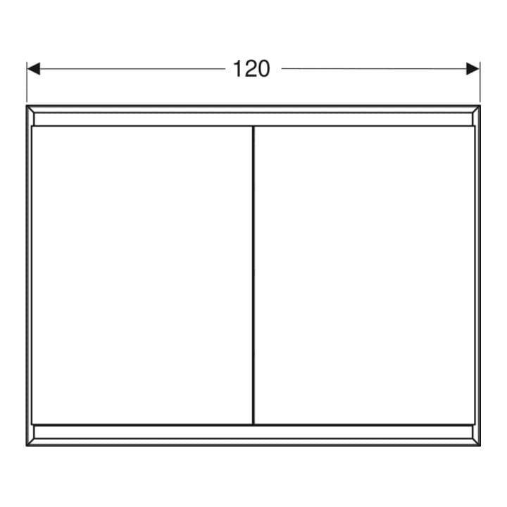 Geberit Armoire miroir One 120x90x15 cm, AL el, avec ComfortL, 2 portes