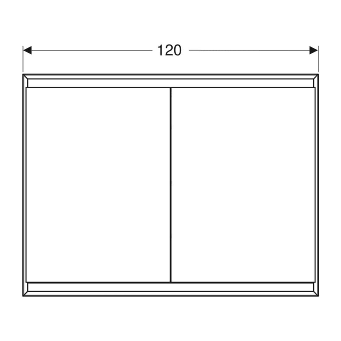 Geberit Armoire miroir One 120x90x15 cm, AL el, avec ComfortL, 2 portes