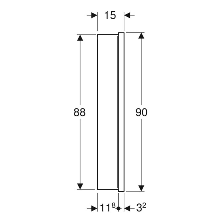 Geberit Armoire miroir One 120x90x15 cm, avec éclairage LED, 2 portes