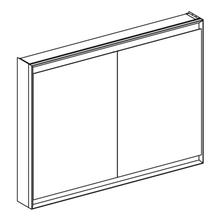 Geberit Armoire miroir One 120x90x15 cm, avec pb, avec ComfortL, 2 portes