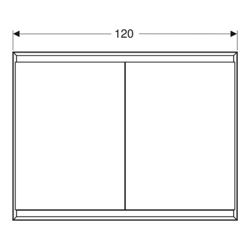Geberit Armoire miroir One 120x90x15 cm, blanc, avec ComfortLight, 2 portes