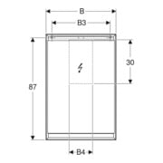 Geberit Armoire miroir One 60x90x15 cm, avec ComL, 1 porte, à droite, blanc/A pb-2