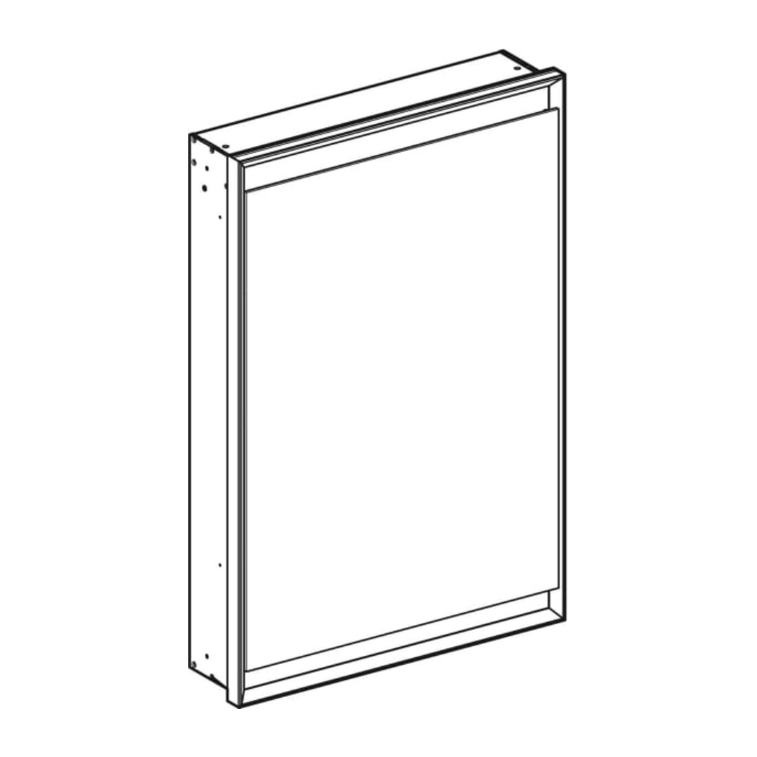 Geberit Armoire miroir One 60x90x15 cm, avec ComL, 1 porte, à gauche, alu anodisé