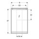 Geberit Armoire miroir One 60x90x15 cm, avec ComL, 1 porte, à gauche, blanc, avec pb-2