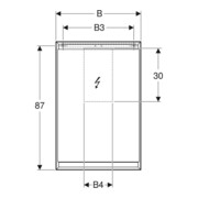 Geberit Armoire miroir One 60x90x15 cm, avec ComL, 1 porte, à gauche, blanc, avec pb-2