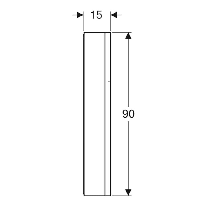 Geberit Armoire miroir One 60x90x15 cm, avec ComL, 1 porte, à gauche, blanc, avec pb