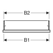 Geberit Armoire miroir One 60x90x15 cm, avec ComL, 1 porte, à gauche, blanc mat/alu pb-4