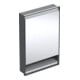Geberit Armoire miroir One 60x90x15 cm, avec éclairage, 1 porte, droite, blanc avec aluminium-1