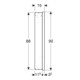 Geberit Armoire miroir One 60x90x15 cm, avec éclairage, 1 porte, droite, blanc avec aluminium