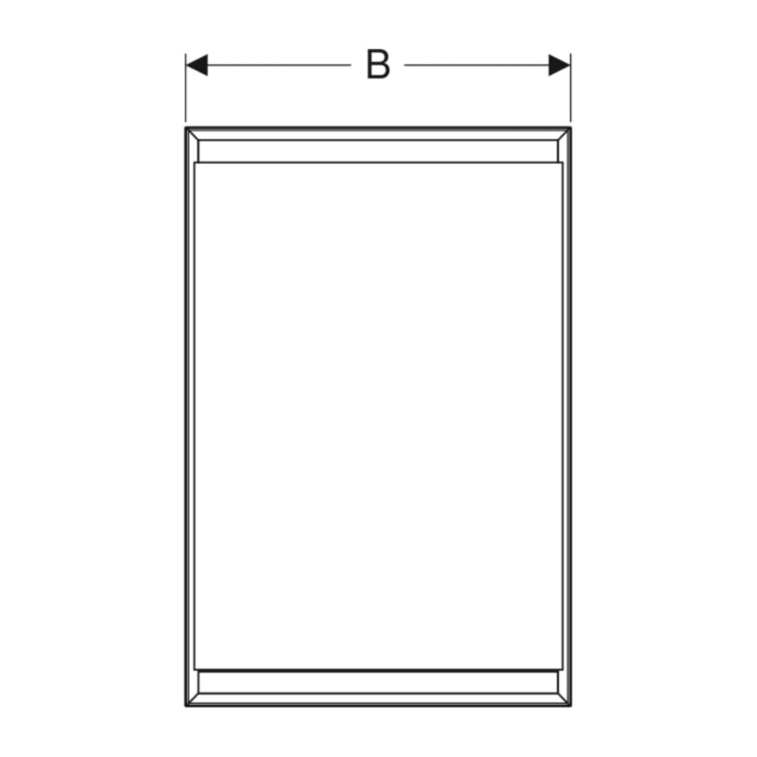 Geberit Armoire miroir One 60x90x15 cm, ComL, 1 porte, à droite, blanc avec poignée alu