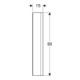 Geberit Armoire miroir One 60x90x15cm, avec N, 1 porte, à gauche, alu anodisé