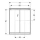 Geberit Armoire miroir One 75x90x15 cm, AL anodisé, avec ComfortL, 2 portes