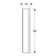 Geberit Armoire miroir One 75x90x15 cm, AL anodisé, avec ComfortL, 2 portes
