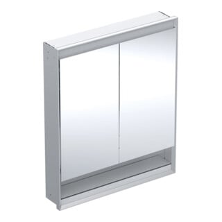 Geberit Armoire miroir One 75x90x15 cm, AL el, avec N + ComL, 2 portes.