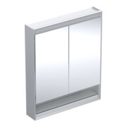 Geberit Armoire miroir One 75x90x15 cm, AL el, avec N + ComL, 2 portes