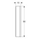 Geberit Armoire miroir One 75x90x15 cm, AL el, avec N + ComL, 2 portes-2