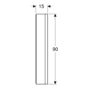 Geberit Armoire miroir One 75x90x15 cm, AL el, avec N + ComL, 2 portes-2