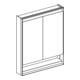 Geberit Armoire miroir One 75x90x15 cm, AL el, avec N + ComL, 2 portes