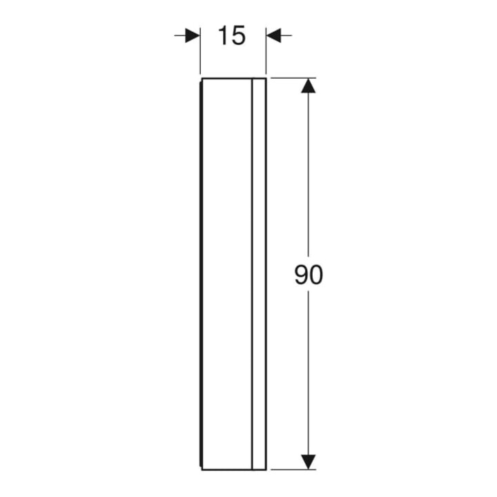 Geberit Armoire miroir One 75x90x15 cm, avec éclairage LED, 2 portes