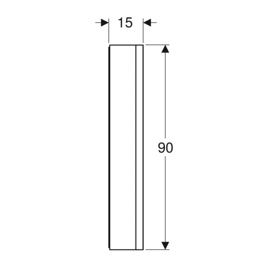 Geberit Armoire miroir One 75x90x15 cm, avec éclairage LED, 2 portes