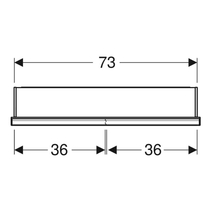 Geberit Armoire miroir One 75x90x15 cm, avec éclairage, miroir N + ComL, 2 portes