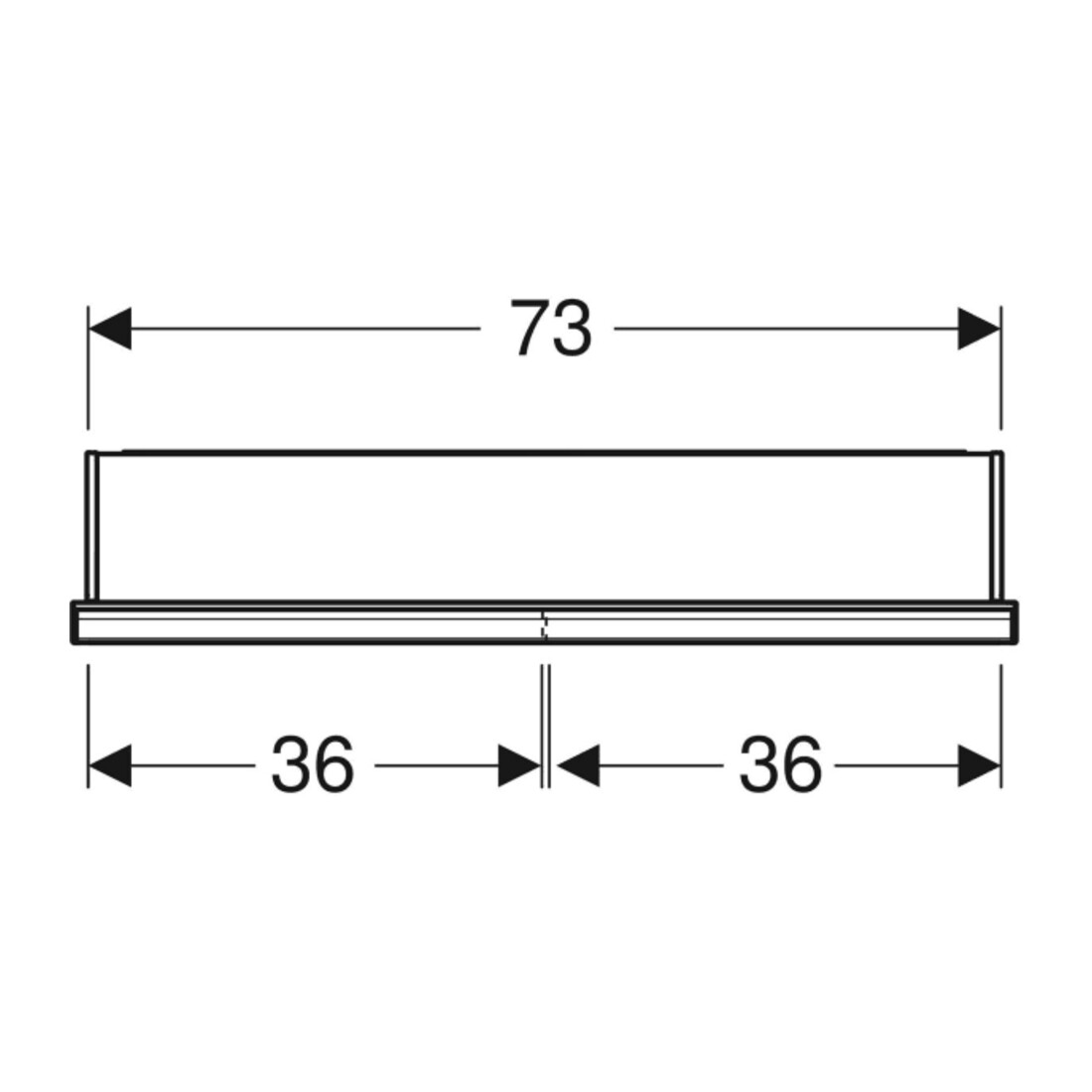 Geberit Armoire miroir One 75x90x15 cm, avec éclairage, miroir N + ComL, 2 portes