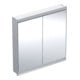 Geberit Armoire miroir One 90x90x15 cm, AL anodisé, avec ComfortL, 2 portes-1