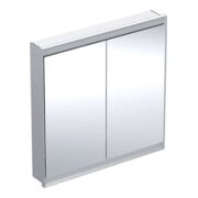 Geberit Armoire miroir One 90x90x15 cm, AL anodisé, avec ComfortL, 2 portes