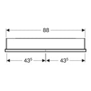 Geberit Armoire miroir One 90x90x15 cm, AL anodisé, avec ComfortL, 2 portes-2