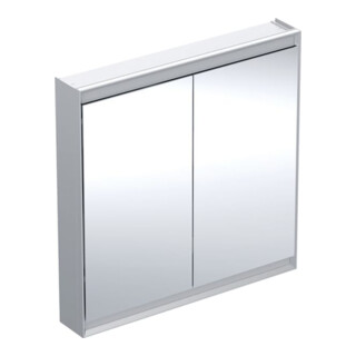 Geberit Armoire miroir One 90x90x15 cm, AL anodisé, avec ComfortL, 2 portes