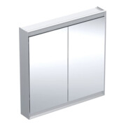 Geberit Armoire miroir One 90x90x15 cm, AL anodisé, avec ComfortL, 2 portes