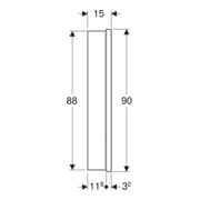 Geberit Armoire miroir One 90x90x15 cm, AL el, avec N + ComL, 2 portes-2