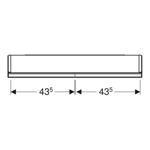 Geberit Armoire miroir One 90x90x15 cm, avec pb, avec ComfortL, 2 portes