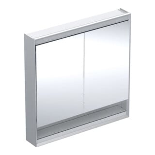 Geberit Armoire miroir One 90x90x15cm, AL el, avec N + ComL, 2 portes