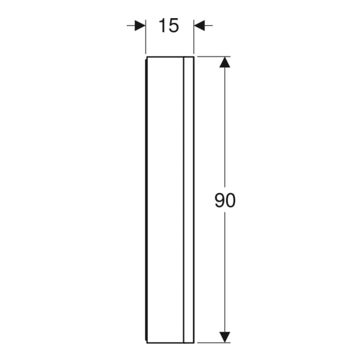Geberit Armoire miroir One 90x90x15cm, AL el, avec N + ComL, 2 portes