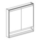 Geberit Armoire miroir One 90x90x15cm, AL el, avec N + ComL, 2 portes