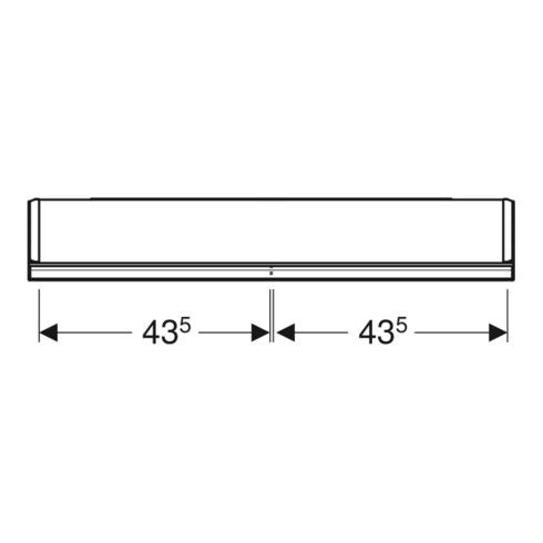 Geberit Armoire miroir One 90x90x15cm, AL el, avec N + ComL, 2 portes