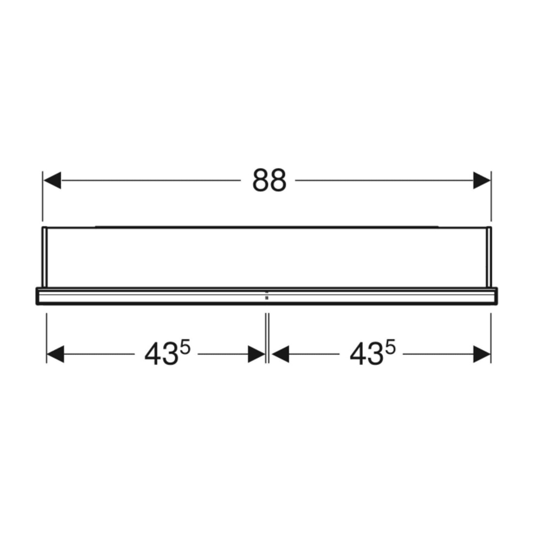 Geberit Armoire miroir One 90x90x15cm, avec éclairage LED, 2 portes