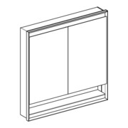 Geberit Armoire miroir One 90x90x15cm, avec éclairage LED, 2 portes-4