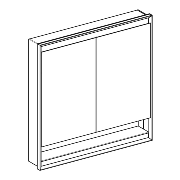 Geberit Armoire miroir One 90x90x15cm, avec éclairage LED, 2 portes
