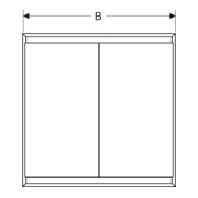 Geberit Armoire miroir One 90x90x15cm, s m/Al pb, avec ComL, 2 portes-5