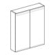 Geberit Armoire miroir Option 60x70x15mm, avec éclairage, 2 portes-2