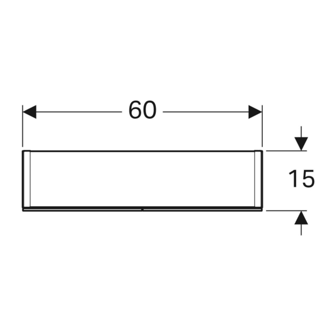 Geberit Armoire miroir Option 60x70x15mm, avec éclairage, 2 portes