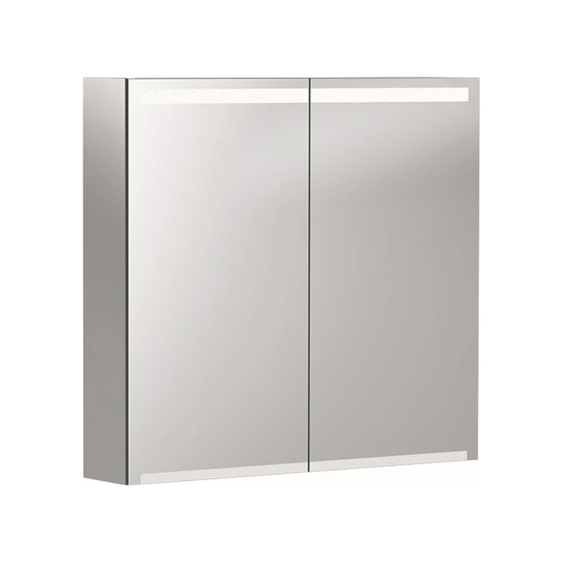 Geberit Armoire miroir Option 75x70x15mm, avec éclairage, 2 portes