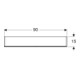 Geberit Armoire miroir Option 90x70x15mm, avec éclairage, 2 portes-4