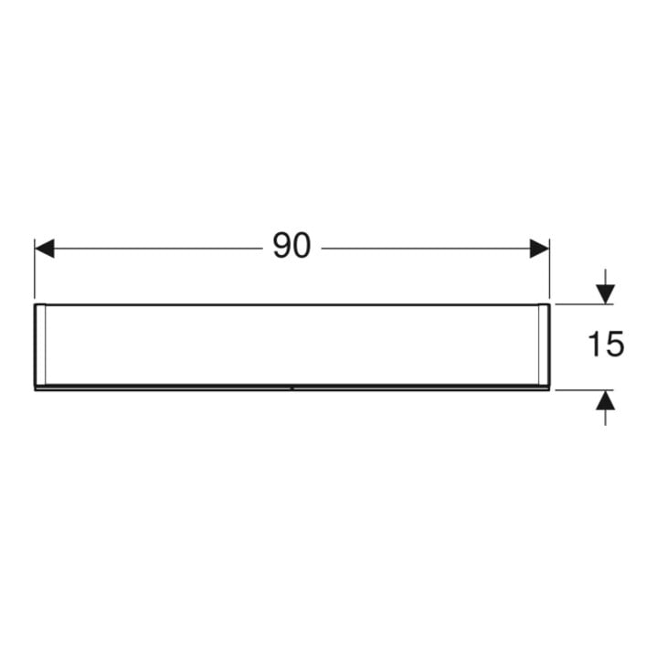 Geberit Armoire miroir Option 90x70x15mm, avec éclairage, 2 portes